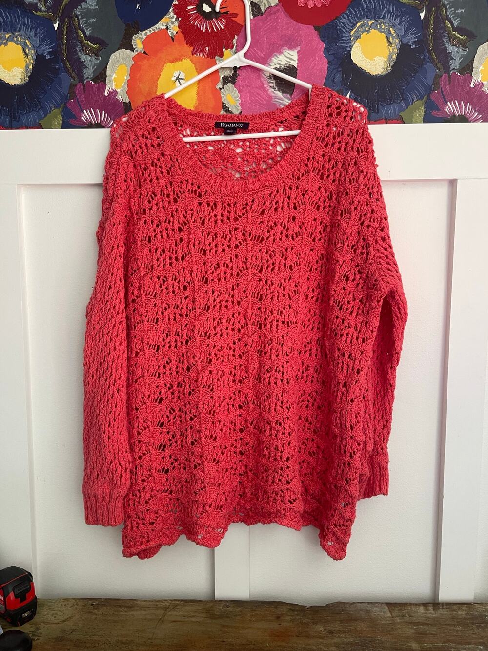 Roamans womens 18-20 pink knit sweater